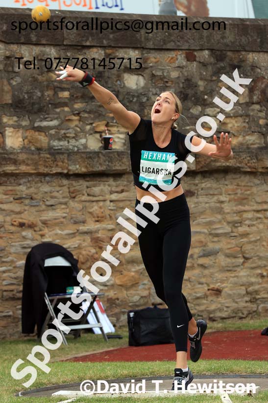 Womens Heptathlon Shot Putt, 2024 EAP International Combined events, Hewcham, Northumberland.  Photo: David T. Hewitson/Sports for All Pics